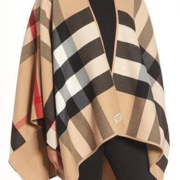 Burberry Reversible Check Wool Cape - Picture 5 of 5